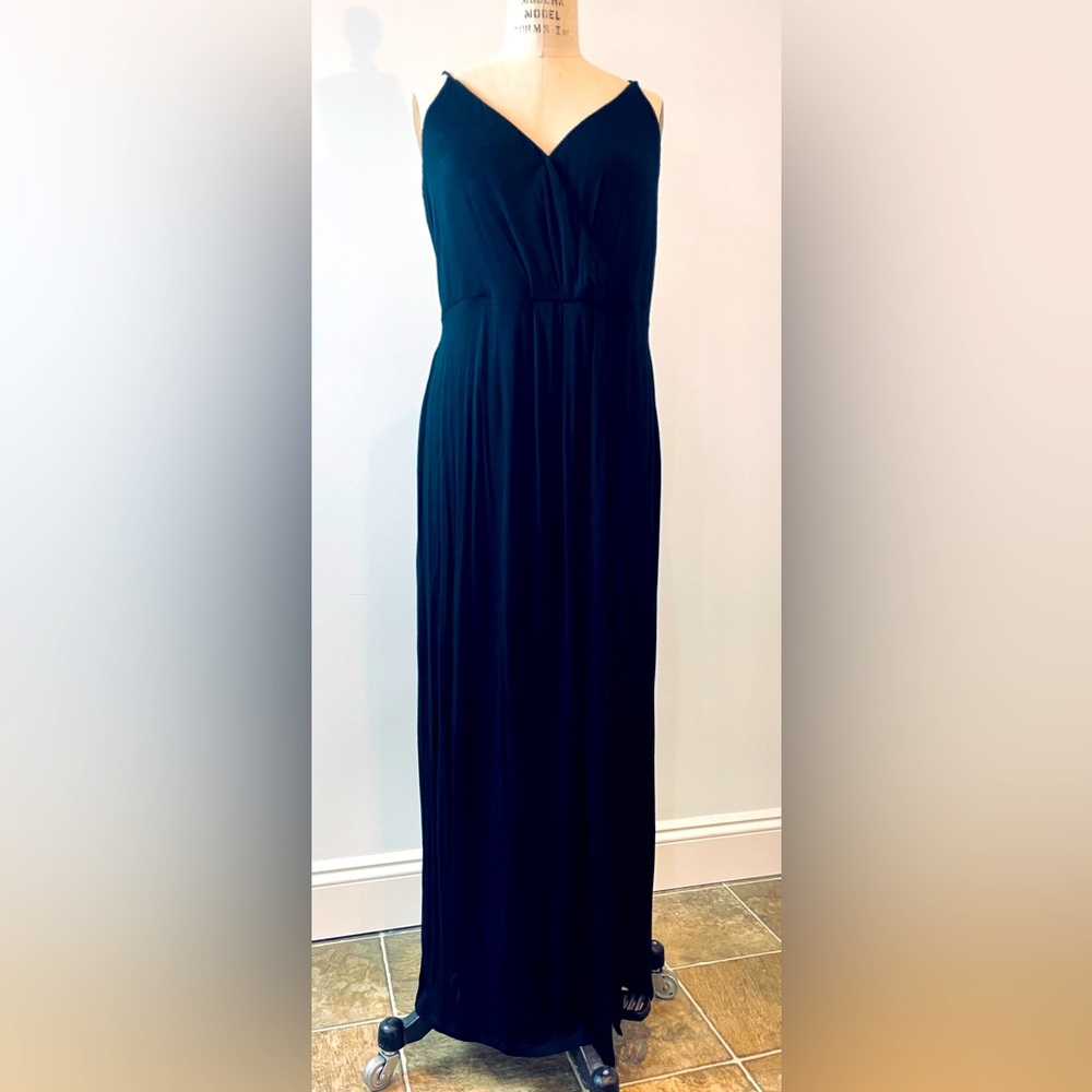 BCBG Long Black Knit Flowing Maxi Dress